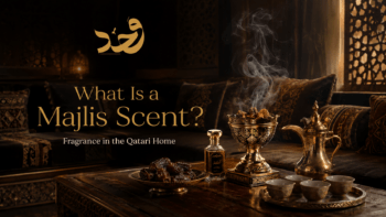 Majlis fragrance setting with incense and attar bottles